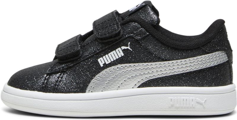 PUMA Smash 3.0 Glitz Glam V Inf Sneakers voor baby's en meisjes, Wit Zwart (Puma White Puma Black), 19 EU