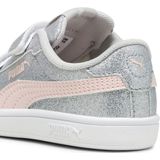 PUMA Smash 3.0 Glitz Glam sneakers voor Dames, Roze/Grijs, Maat 19