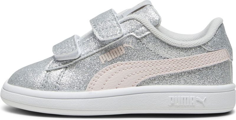 PUMA Smash 3.0 Glitz Glam sneakers voor Dames, Roze/Grijs, Maat 19