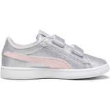 PUMA Smash 3.0 Glitz Glam V PS Sneaker, Glacial Gray-Frosty Pink, 28.5 EU, Glacial Gray Frosty Pink, 30 EU