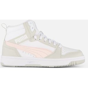 PUMA Rebound V6 MID JR-sneaker, wit-frosty roze-sedategrijs, 5 UK, met ijzig roze sedategrijs, 38 EU