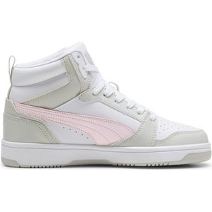 PUMA Rebound V6 MID JR-sneaker, wit-frosty roze-sedategrijs, 4.5 UK, wit ijzig roze sedategrijs, 37,5 EU