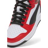 PUMA - Rebound V6 Mid - Sneakers - Zwart/Rood/Wit - Gerecycled Materiaal