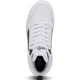 PUMA Rebound V6 MID JR Sneaker, Wit Zwart, 4.5 UK, Puma White Puma Zwart, 37.5 EU