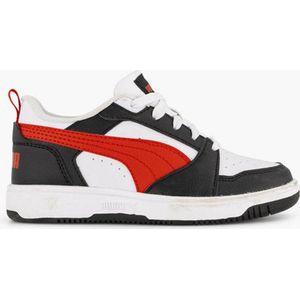 Puma Kid's Rebound V6 Lo Ps Sneakers, uniseks, Puma White For All Time Red PUMA Black, 31 EU