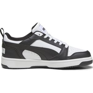 Puma Rebound V6 Lo Jr Sneaker uniseks-kind, PUMA WHITE-PUMA BLACK-ARCHIVE GREEN, 38 EU