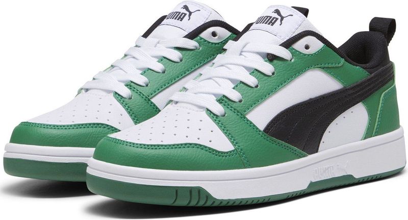 PUMA Rebound V6 Lo - Sneaker - Wit - Zwart - Groen - Synthetisch