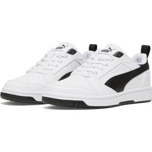 PUMA Rebound V6 Lo Jr Sneakers - Puma White-Puma Black - Gerecycled Materiaal