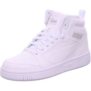 PUMA Puma Rebound V6 Mid Jr Unisex Sneakers - PUMA White-Cool Light Gray