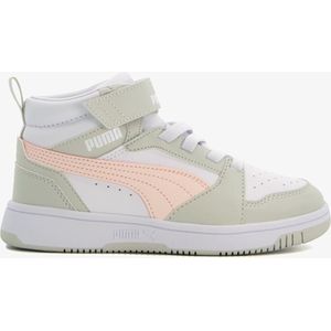 Puma Rebound V6 Mid Sneakers Wit/Grijs/Roze