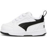 PUMA Rebound V6 Lo Ac Inf Sneakers voor kinderen, uniseks, Puma White PUMA Black PUMA Black, 21 EU
