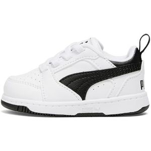 PUMA Rebound V6 Lo Ac Inf Sneakers voor kinderen, uniseks, Puma White PUMA Black PUMA Black, 21 EU