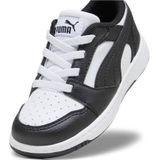 PUMA Rebound V6 Lo AC Inf Sneakers voor kinderen, uniseks, Puma White PUMA Black, 22 EU