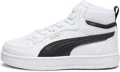 PUMA - Caven 2.0 - Halfhoge Sneakers - Wit - Zwart - Goud - Kunstleer