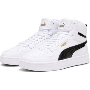 PUMA CAVEN 2.0 MID JR Sneaker, Wit Zwart-Goud, 4.5 UK, Puma Wit Puma Zwart Goud, 37.5 EU
