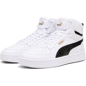 PUMA PUMA Caven 2.0 Mid Jr Basketbal, uniseks, kinderen, Puma Wit PUMA Zwart Goud