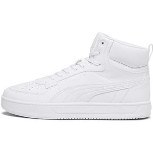 PUMA Unisex Caven 2.0 Mid Sneaker, Puma White Puma Zilver, 38.5 EU