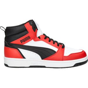 PUMA Rebound v6 Unisex Sneakers - Wit/Zwart/Rood - Maat 44