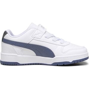 PUMA RBD Game Low AC+PS Kinder Sneakers - Wit/Blauw - Maat 31