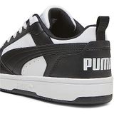 PUMA Unisex Rebound V6 Low Sneaker, Puma Wit Puma Zwart Puma Wit, 44 EU