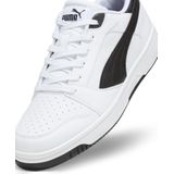 PUMA Unisex Rebound V6 Low Sneaker, Puma White Puma Zwart, 40.5 EU