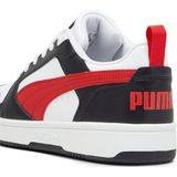 PUMA Unisex Rebound V6 Low Sneaker, Wit-voor All TIME ROOD Zwart, 5 UK, Puma Wit voor alle tijden Rood Puma Zwart, 38 EU