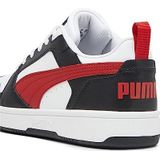 PUMA Unisex Rebound V6 Low Sneaker, Wit-voor All TIME ROOD Zwart, 5 UK, Puma Wit voor alle tijden Rood Puma Zwart, 38 EU