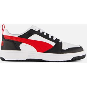 PUMA Rebound v6 Low Unisex Sneakers - Wit/Zwart/Rood - Maat 40
