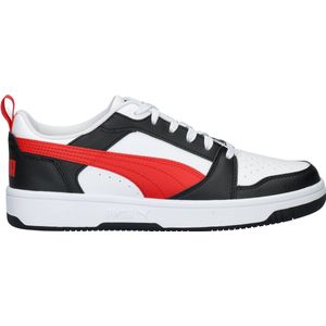 Puma Rebound V6 Low sneakers wit/rood/zwart