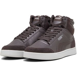 PUMA Unisex Shuffle Mid Fur Sneaker, Flat Donkergrijs Gietijzer Cool Lichtgrijs, 40 EU