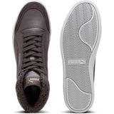 PUMA Shuffle Mid Fur Sneaker - Donker Grijs - Gevoerde Kraag - Rubberen Tussenzool