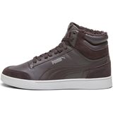 PUMA Shuffle Mid Fur Sneaker - Donker Grijs - Gevoerde Kraag - Rubberen Tussenzool