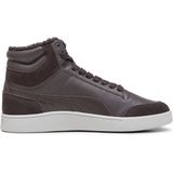 PUMA Shuffle Mid Fur Sneaker - Donker Grijs - Gevoerde Kraag - Rubberen Tussenzool