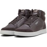 PUMA Shuffle Mid Fur Sneaker - Donker Grijs - Gevoerde Kraag - Rubberen Tussenzool
