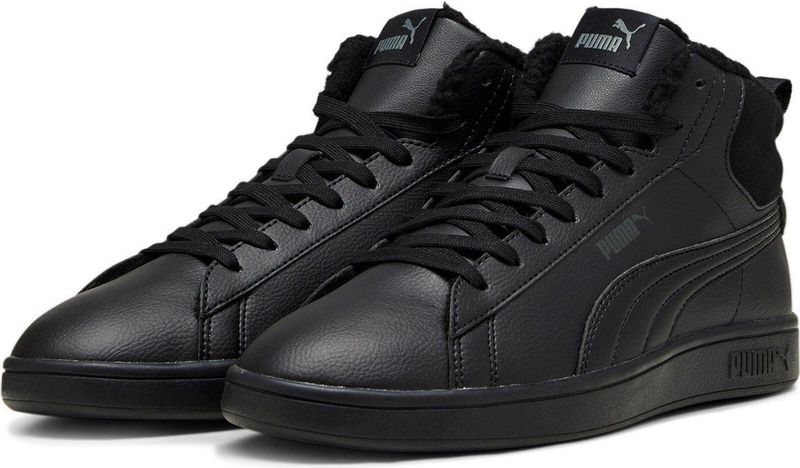 PUMA - Smash 3.0 Mid WTR - Sneakers - Zwart/Grijs - Gerecycled Materiaal