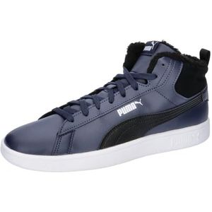 PUMA Unisex Smash 3.0 Mid WTR Sneaker, Puma Navy PUMA Zwart PUMA Wit, 37 EU