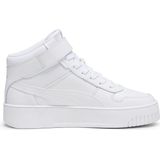 PUMA Carina Street Mid Sneaker voor dames, Puma White Frosty Pink Feather Grijs, 40.5 EU