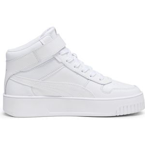 PUMA Carina Street Mid Sneaker voor dames, Puma White Frosty Pink Feather Grijs, 42 EU