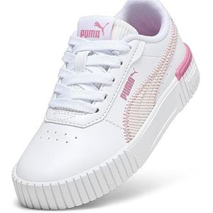 PUMA Carina 2.0 Corduroy PS Sneaker, White-Frosty PINK-Strawberry Burst, 30,5 EU, Puma White Frosty Pink Strawberry Burst, 30.5 EU