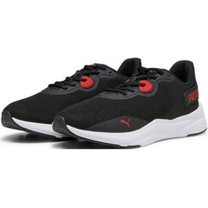 PUMA Disperse Xt 3 Knit Hardloopschoenen voor op de weg, uniseks, Puma Zwart PUMA wit voor alle tijden rood