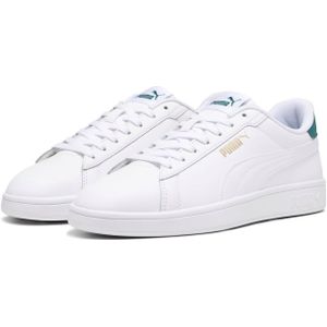 PUMA Puma Smash 3.0 L uniseks-volwassene Sneaker,PUMA WHITE-MALACHITE-PUMA GOLD,40.5 EU