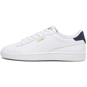 PUMA Puma Smash 3.0 L uniseks-volwassene Sneaker,PUMA WHITE-PUMA NAVY-PUMA GOLD,38.5 EU