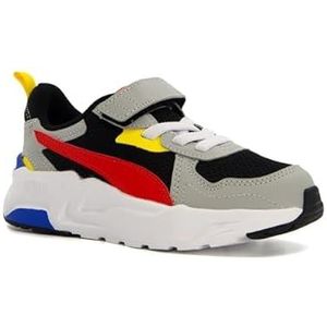 PUMA Trinity Lite Ac+ Ps - Sneakers Unisex Kinderen, Puma zwart voor alle tijden rood koel lichtgrijs, 34 EU