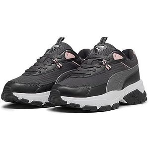 PUMA Dames Cassia VIA Sneaker, Dark Coal-Cool Donkergrijs Zwart-Perzik Smoothie, 8.5 UK, Dark Coal Cool Donkergrijs PUMA Black Peach Smoothie, 42.5 EU