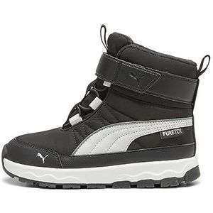 PUMA Unisex Evolve Boot Puretex Ac+ps sneakers voor kinderen, Puma Black Ash Gray PUMA White, 28 EU