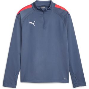 Puma - maat 176 - Teamliga 1/4 ziptop inkyblue/Fire Junior