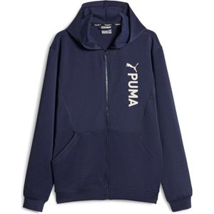 PUMA - fit double knit fz hoodie - Hooded training heren - Blauw