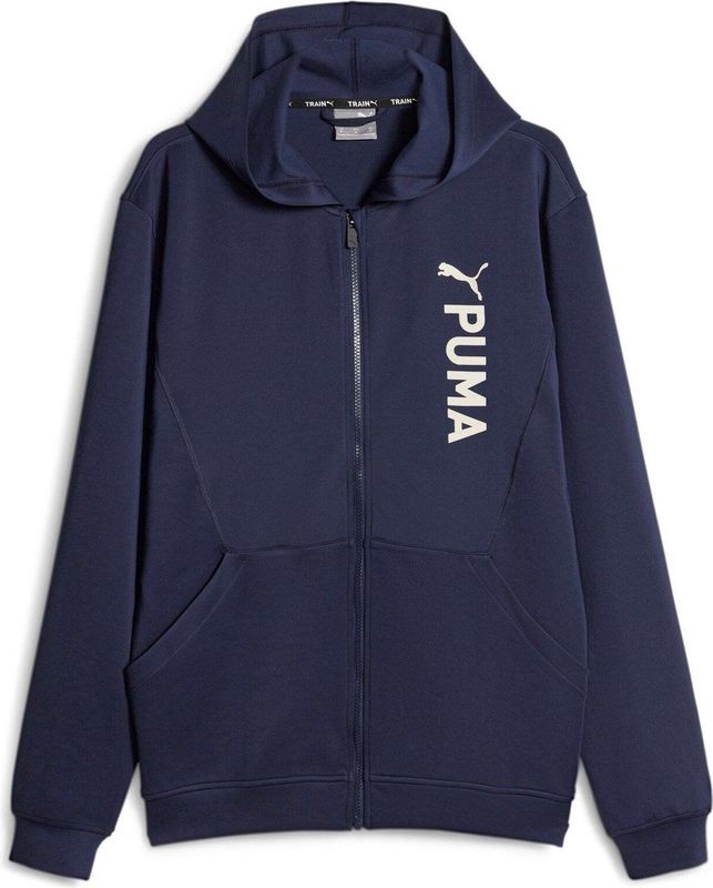 PUMA - fit double knit fz hoodie - Hooded training heren - Blauw