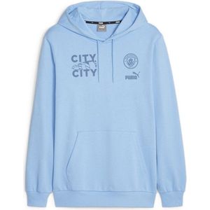 Puma - Manchester City Graphic Hoody - Blauw - Katoen/Gerecycled Polyester