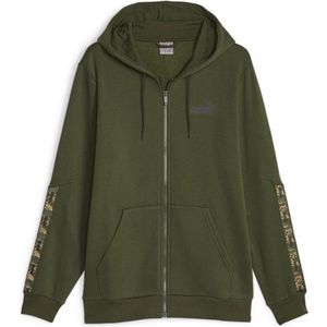 Puma - Ess Tape Camo Sweatshirt - Groen - Katoen